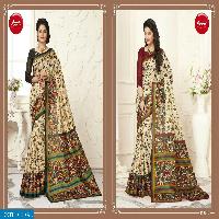 apple madhubani vol-5 wholesale cotton silk saree